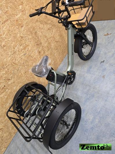 Preview: Elektro Dreirad Zemto-Mover T1, 720 WH, Mittelmotor grün-grau
